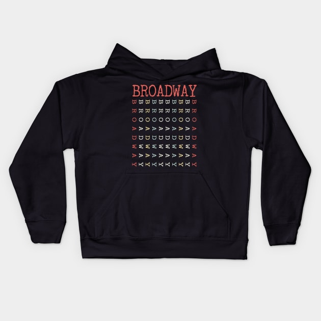 vintage Broadway Kids Hoodie by Tesszero